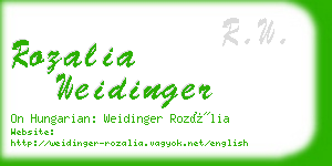 rozalia weidinger business card
